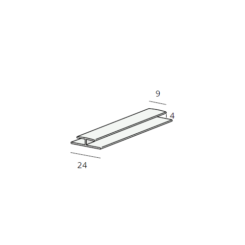 Heering H-verbindprofiel 4 mm (0407)