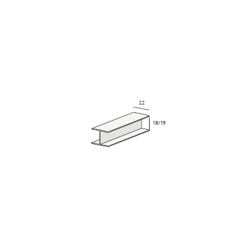 Heering H-verbindprofiel 18/19mm (0450)