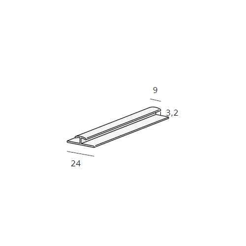 Heering H-verbindprofiel 3,2 mm (0451)