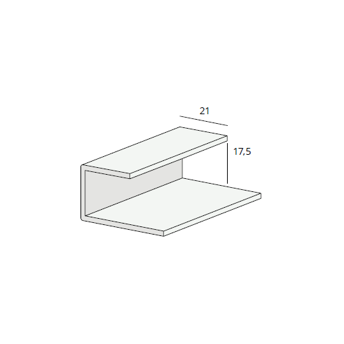 Heering Eind- en omrandingprofiel 17,5 mm (2120)