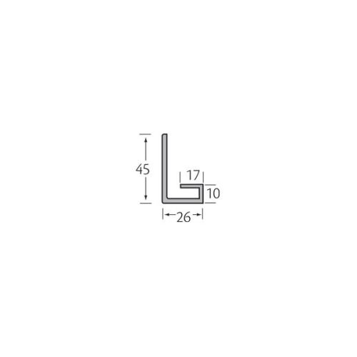 Dutchplank alu eindprofiel 26 x 45 mm (8030)