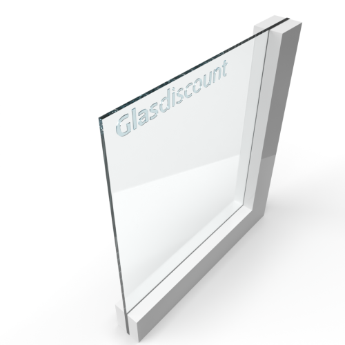 Extra helder enkel glas -  'diamant' floatglas