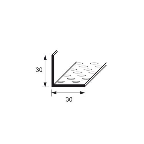 Colorpanel geperforeerd hoekprofiel 30 x 30 mm (0780)