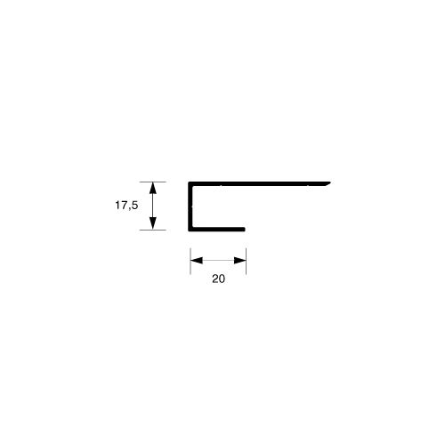 Twinson O-Wall eindprofiel aluminium (2973)