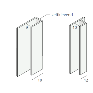 Deeplas aansluitprofiel 9mm