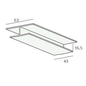 Florence buitenplafond verbindingsprofiel 43mm (0613)