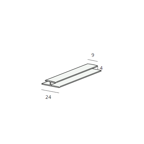 Heering H-verbindprofiel 4 mm (0407)