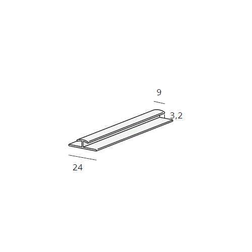 Heering H-verbindprofiel 3,2 mm (0451)