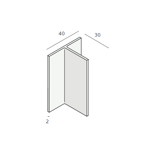 Heering T-profiel ongelijkzijdig 40x30x2 mm (0939)