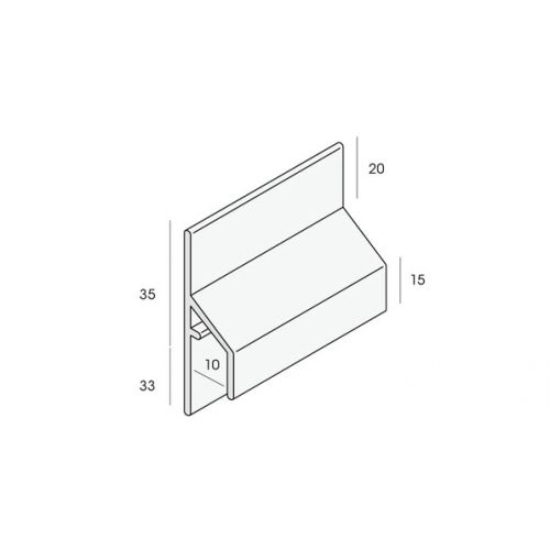 Keralit trim/kraal aansluitprofiel 10 mm (2843)