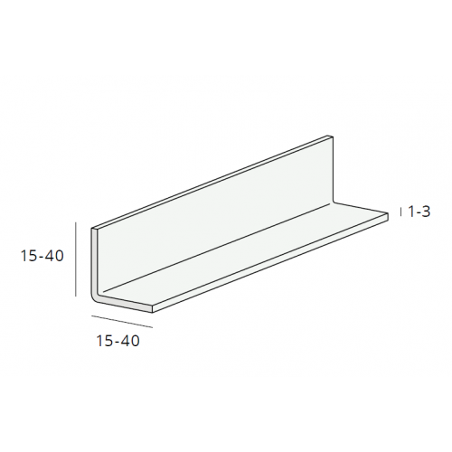 Hoekprofiel gelijkzijdig 20x20x3 mm