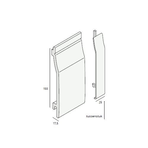 Hardschuim gevelpaneel tussenstuk (2102)
