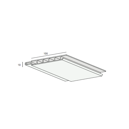 Heering overstekpaneel sponningschroot 100 mm (0580)