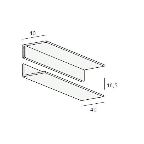 Florence buitenplafond omrandingsprofiel 40mm