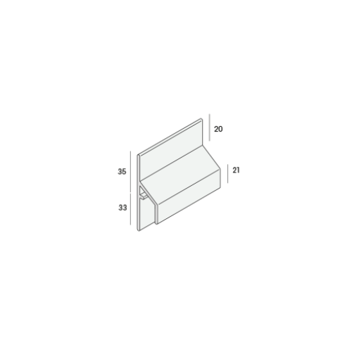 Keralit trim/kraal aansluitprofiel 17 mm (2810)