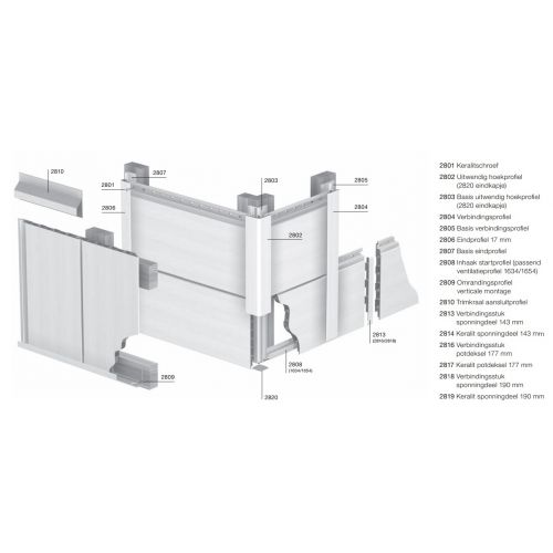 Keralit eindkap 2875 rechts (zonder connector 2873)