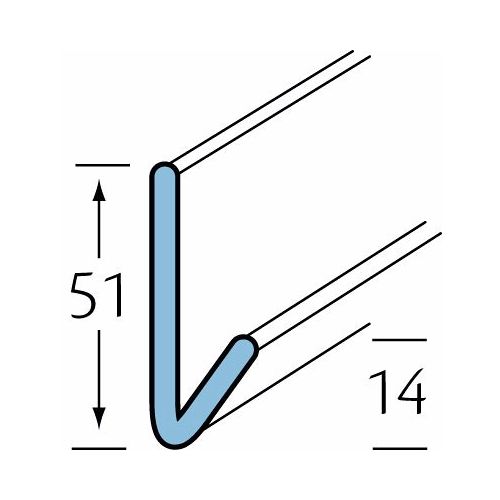 Zierer startprofiel 51 x 14 x 1 mm gevelbekleding