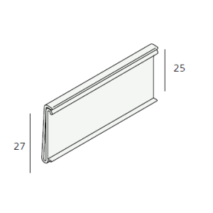 Heering meubelprofiel Scannerprofiel 27 mm zelfklevend