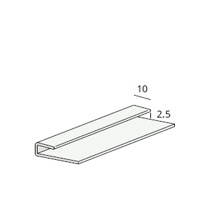 Heering Eind- en omrandingprofielen 2,5 mm Wit (0202)