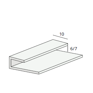 Heering Eind- en omrandingprofielen 6/7 mm Wit (0207)