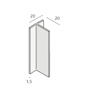 Heering T-profiel gelijkzijdig 20x20x1,5 mm (0920)