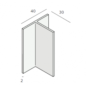 Heering T-profiel ongelijkzijdig 40x30x2 mm (0939)