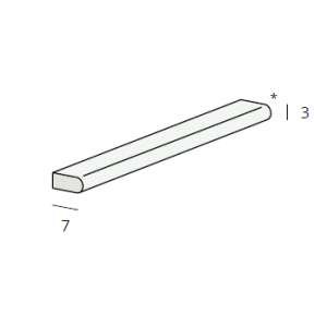 BawiTec Profilé plat en PVC - 100 mm, 300 cm, 2,5 mm - En plastique - Blanc