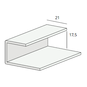 Heering Eind- en omrandingprofiel 17,5 mm (2120)