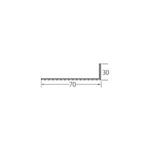 Dutchplank aluminium ventilatieprofiel 70 x 30 mm 1-zijdig geperforeerd (8036)