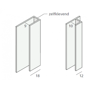 Deeplas aansluitprofiel 9mm