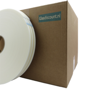 Glasband 9 x 3 mm - Doos met 20 schijven - Totaal 500 meter - Grijs