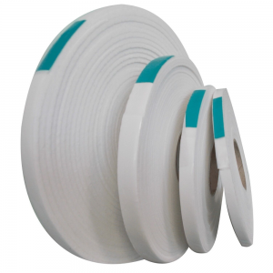 Keraband 9x3mm glasband - Rol 50 meter - Wit