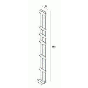 Dakrand tussenstuk 350 mm (2848)