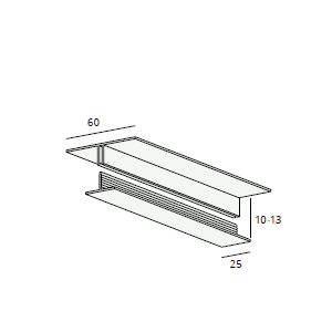Heering overstekpaneel hulpprofiel Verbindingprofiel 2-delig