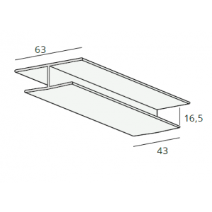 Florence buitenplafond verbindingsprofiel 43mm (0613)