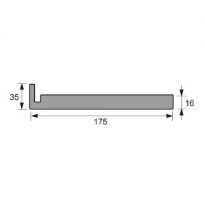 Swish dakrandpaneel 370 x 35 mm (1337)