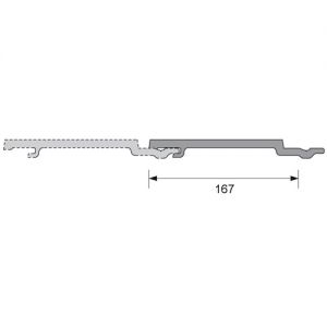 Novicell sponningsdeel 167 x 18 mm grove nerf