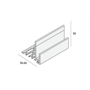 Aluminium startprofiel voor horizontale bekleding