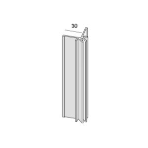 Basis aluminium uitwendig hoekprofiel