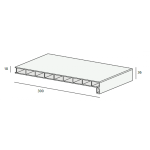 Lignodur stone vensterbank 300 mm (7257)